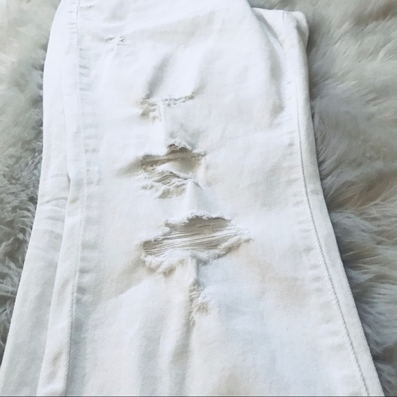 White Ripped Denim Rockstar Jeans - Picture 2 of 3
